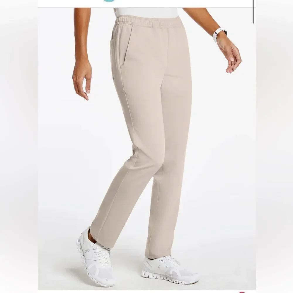 Jaanuu Essential Relaxed Scrub Pant soft khaki size medium